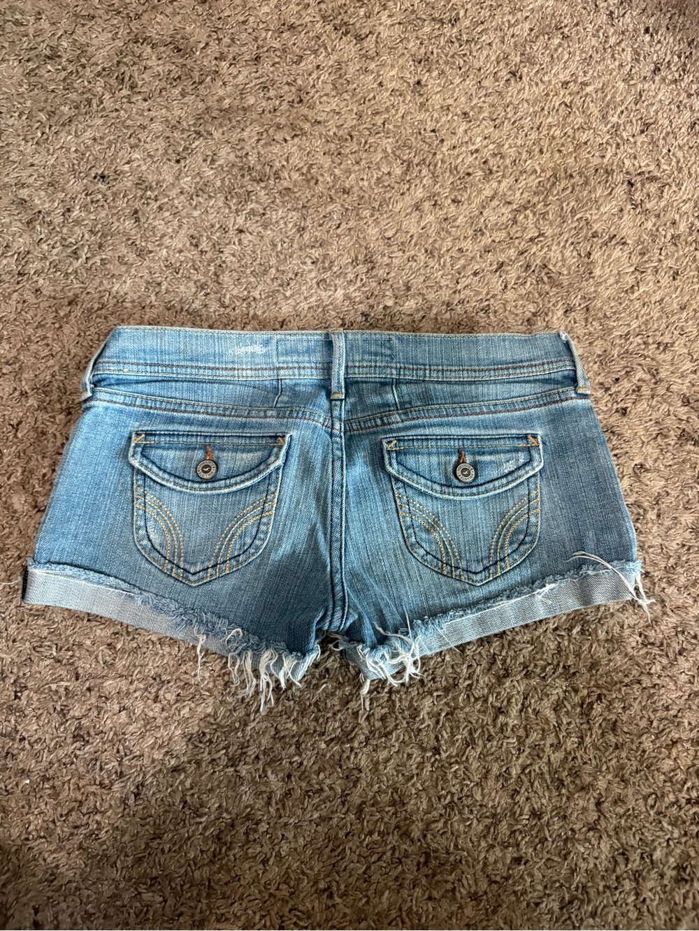 Hollister Light Blue Denim Cutoff Shorts
